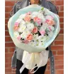 Сборный букет из роз, гвоздик и хризантем