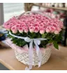 Роскошная корзина из 151 розовой розы