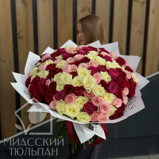 Букет из 151 розы микс