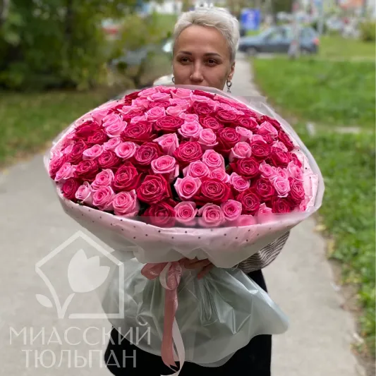 🌸Розовая нежность - 101 Роза