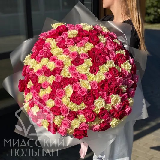 Букет из 201 розы🌹&laquo;Розовая роскошь&raquo;