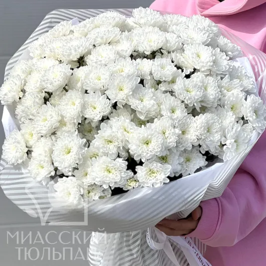 Зефирный букет из хризантем