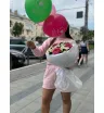 Букет с пионовидной розой и сантини