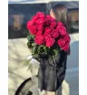 25 малиновых роз 80 см