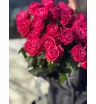 25 малиновых роз 80 см