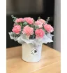 Коробочка диантусов и эвкалипта