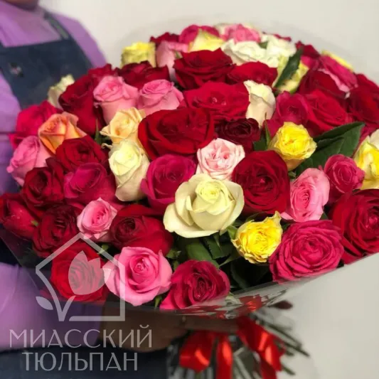 Монобукет из роз &laquo;Летний&raquo;