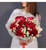 Летний букет пионов и ромашек 1