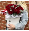 Премиальные розы в шляпной коробке 1