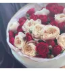 Букет садовых и пионовидных кустовых роз 1