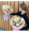 Сборный букет хризантем, альстромерий и диантусов 1