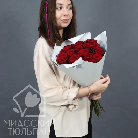 Букет из 15 красных роз💔❤️💔❤️