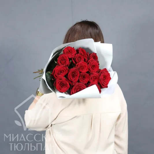 Букет из 15 красных роз💔❤️💔❤️