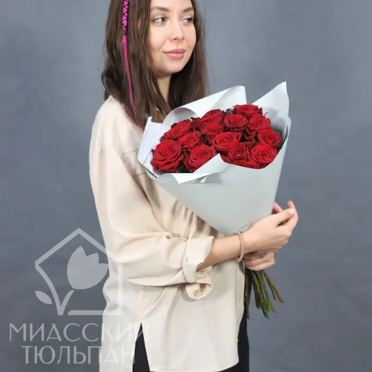 Букет из 15 красных роз💔❤️💔❤️
