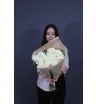 Букет из белых роз 15 шт 2